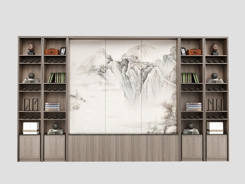 New Chinese office decoration cabinet