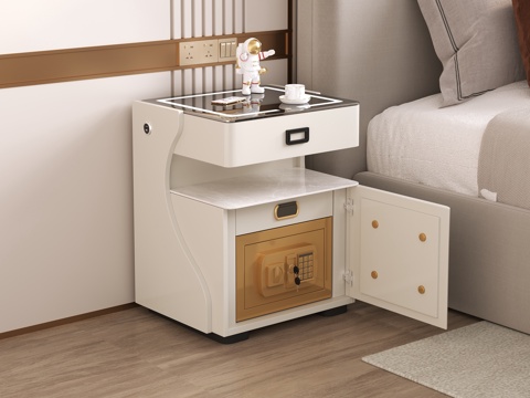 Modern bedside table safe