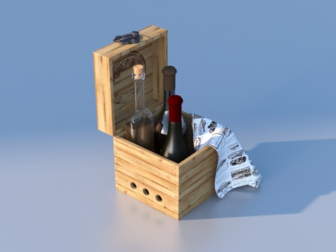 Wooden case wine bottle daily necessities