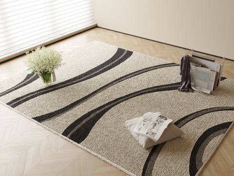 Modern striped carpet