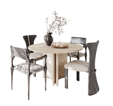 French Dining Table and Chair