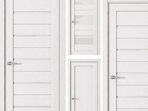 Modern Simple Room Door Single Door White Wooden Door