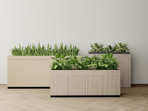 Modern Green Plant Pile Flower Box