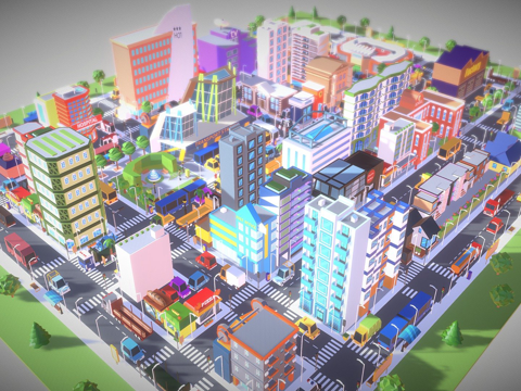 Cartoon game city