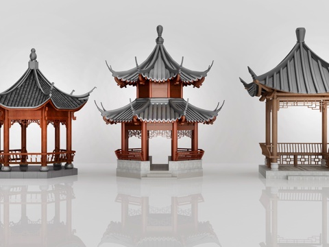 Chinese-style pavilion pavilion attic