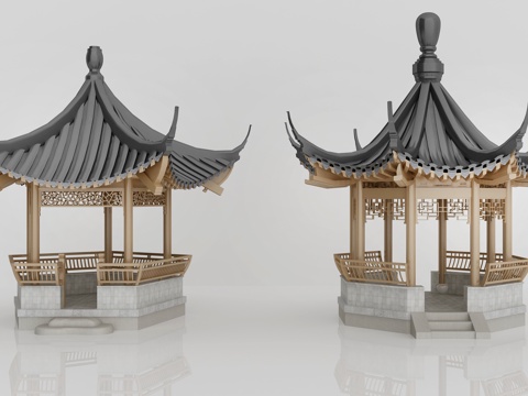 Chinese-style pavilion pavilion attic