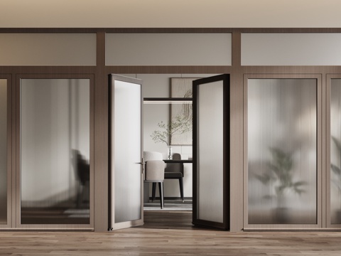 Modern glass door single door sliding door