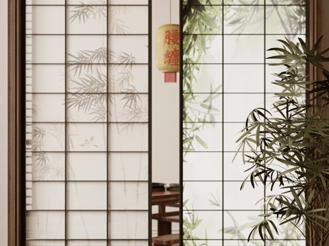 New Chinese-style sliding door