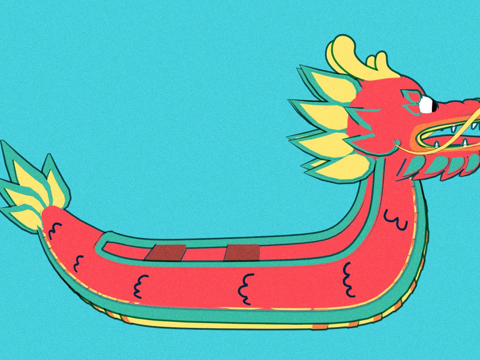 Cartoon Dragon Boat