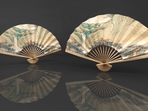 Neo-Chinese Style Palace Fan Folding Fan Ancient Fan Fan