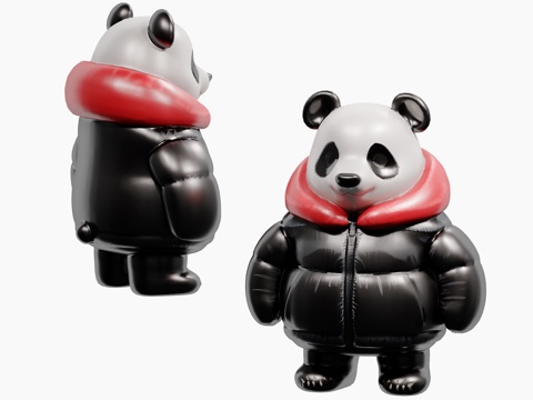 Modern Down Jacket Panda Doll