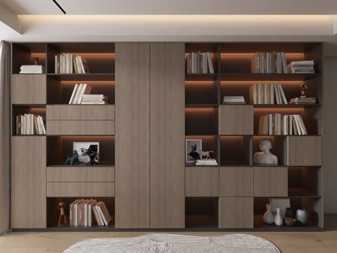 Italian Bookcase Integrated Cabinet