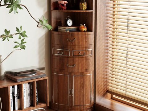 Log Style High Cabinet Hall Cabinet Storage Cabinet