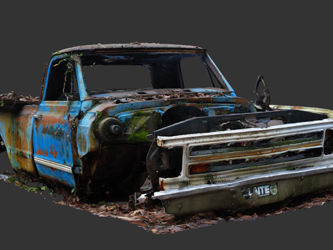 Chevrolet pickup wreckage