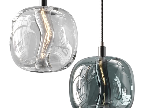 Modern glass chandelier