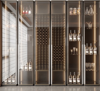 Affordable Luxury Style Glass Wine Cabinet