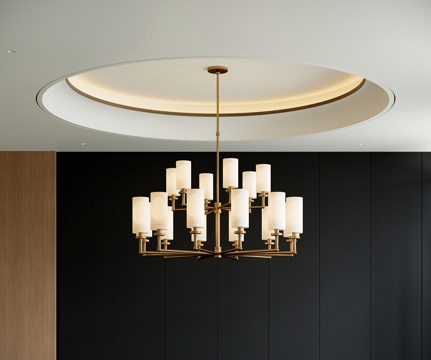 Modern multi-head chandelier