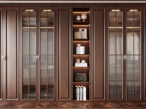 American-style glass wardrobe