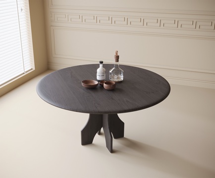 Middle-style round dining table