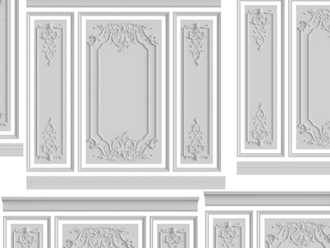 European-style carved plaster wall Wall