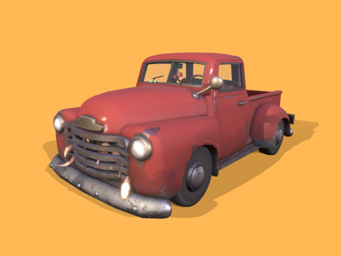 Cartoon pickup truck