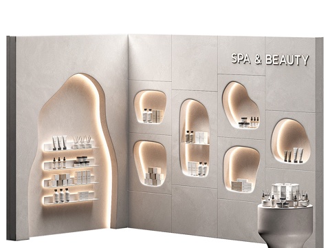 Skin care products display rack beauty salon display cabinet