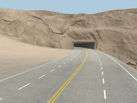 Road through the tunnel