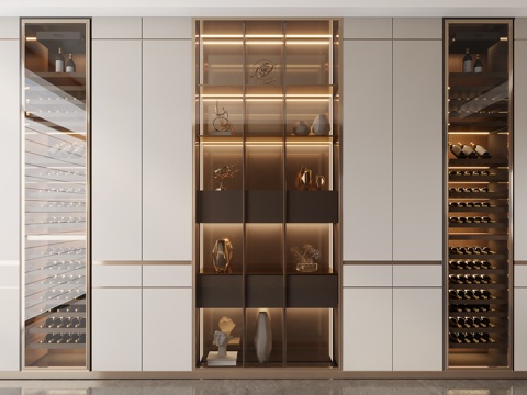 Affordable Luxury Style Glass Wine Cabinet