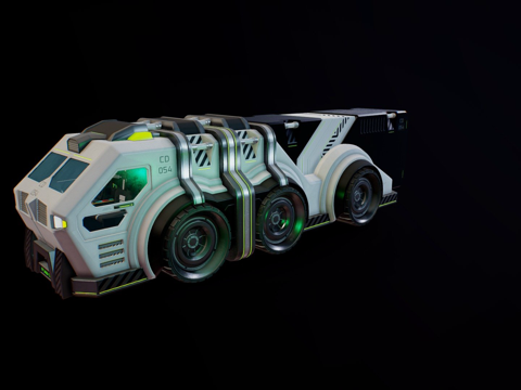 Sci-Fi Heavy Transport Vehicle