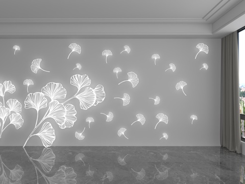 Modern dandelion luminous wall Wall