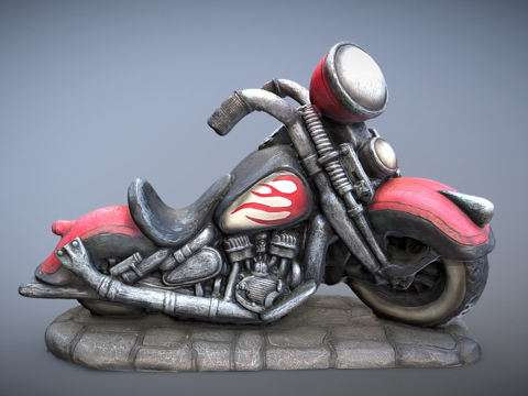 Cartoon motorcycle