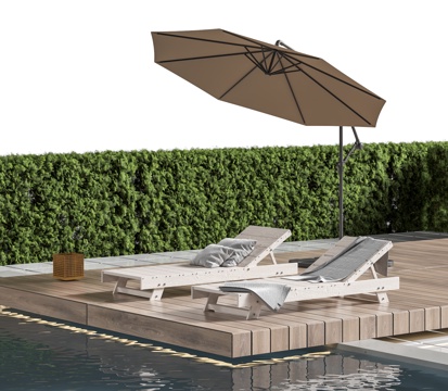 Outdoor Lounger Pool Lounger Parasol