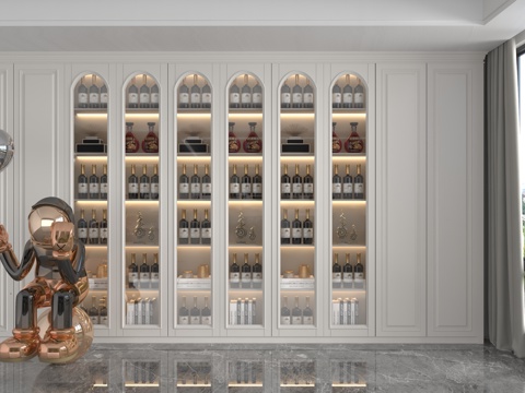 Modern Glass Wine Cabinet