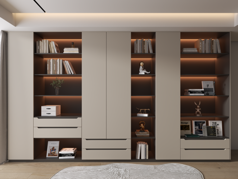 Modern Bookcase Whole Wall Cabinet