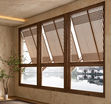 Neo-Chinese Style lattice window folding window