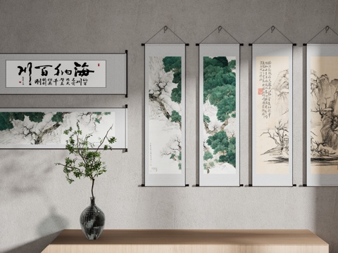 New Chinese Hanging Painting Landscape Hanging Painting Horizontal Hanging Painting