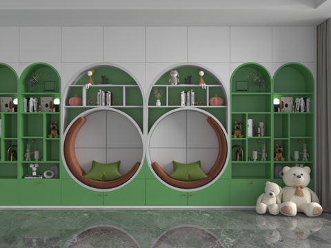 Modern Children's Bookcase Kindergarten Locker