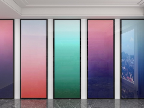 Gradient partition glass partition