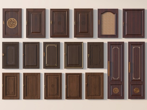 Chinese cabinet door cabinet door solid wood cabinet door rattan cabinet door