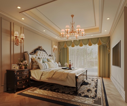 European-style master bedroom