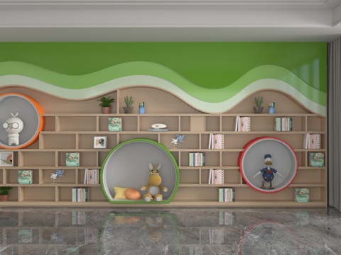 Modern Kindergarten Bookcase