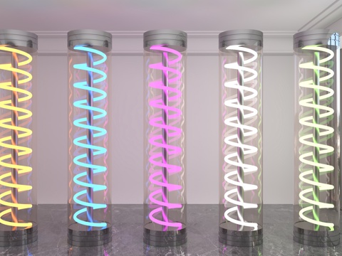 Modern Glow Light Spiral Floor Lamp