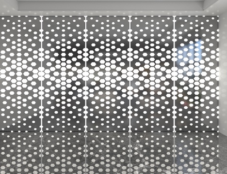 Modern Perforated Panel Luminous Wall