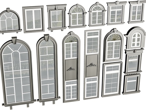 European-style windows, glass windows, floor-to-ceiling windows