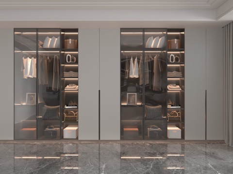 Modern glass wardrobe