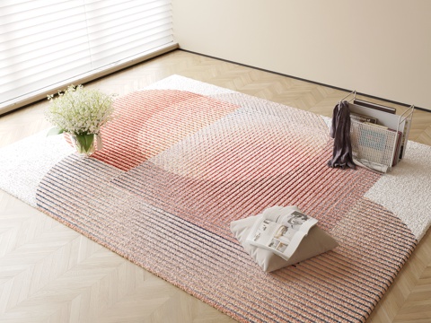 Modern geometric pattern carpet