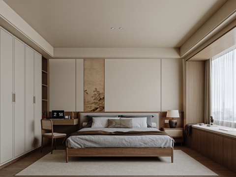 Neo-Chinese Style Bedroom Song Style Aesthetic Bedroom