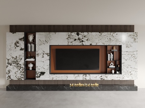 Modern Integrated TV Cabinet TV Wall TV Background Cabinet