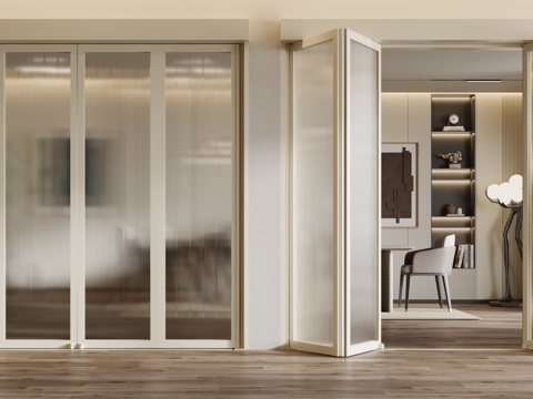 Modern folding door Changhong glass door sliding door