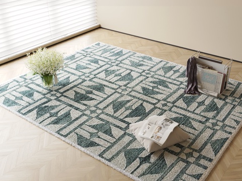 Modern geometric pattern carpet